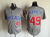 Chicago Cubs #49 Jake Arrieta Gray 2016 Flexbase Collection Stitched Jersey,baseball caps,new era cap wholesale,wholesale hats